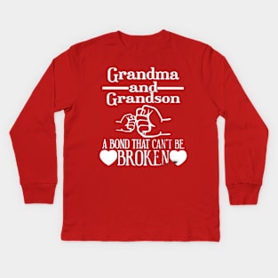 Grandma And Grandson Kids Long Sleeve T-Shirt